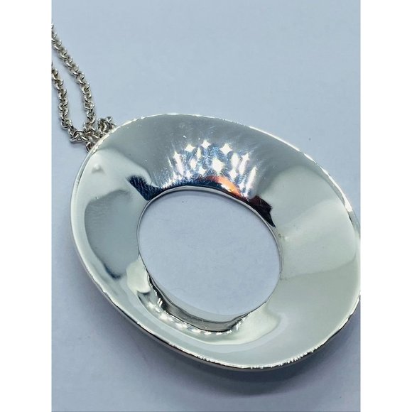 Tiffany & Co Frank Ghery Morph Necklace 1.5" by 1.25" 16" - Picture 9 of 10